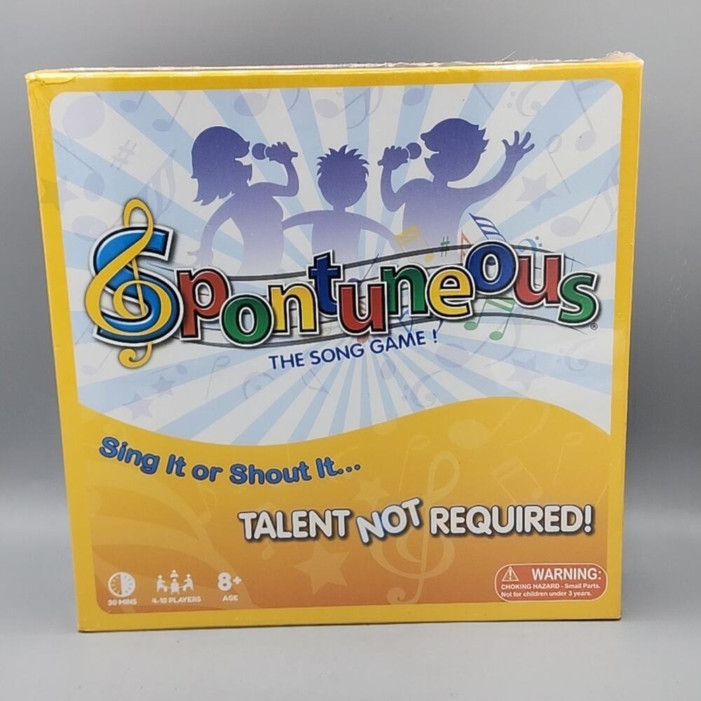 Spontuneous The Song Game - Yellow Brand New Factory Sealed 4-10 Players